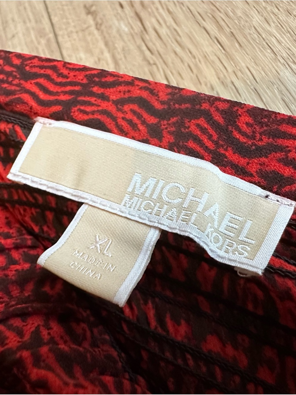 Michael Kors Red and Black Tiered Mini Skirt - Picture 5 of 6